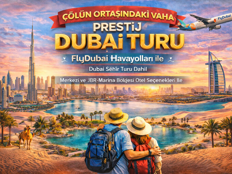 Çölün Ortasındaki Vaha Prestij Dubai Turu FlyDubai Havayolları ile Dubai Şehir Turu Dahil Merkezi ve JBR-Marina Bölgesi Otel Seçenekleri İle 4 Gece (401)